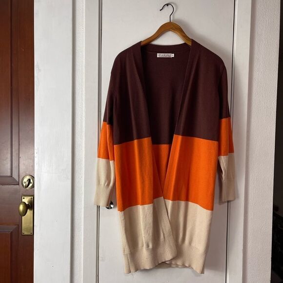 Open cardigan color block by cutekolve - Picture 1 of 7